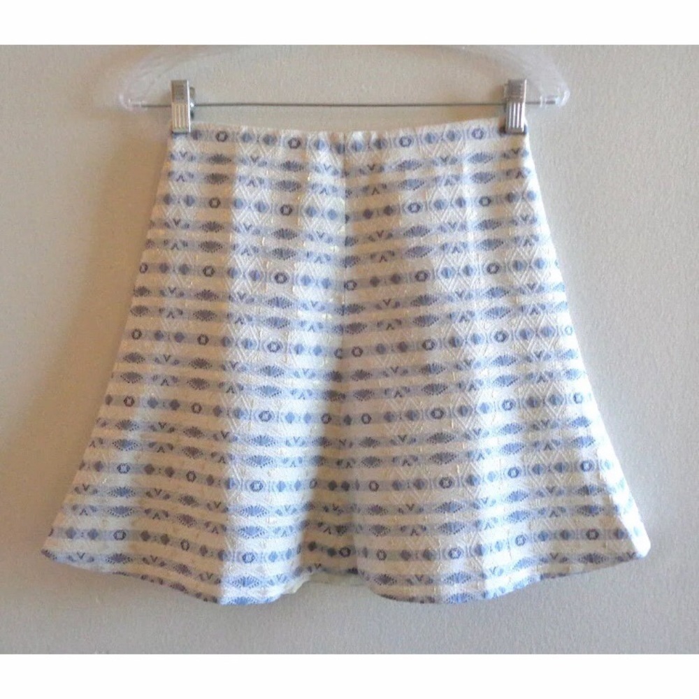 J. Crew Jacquard Flare Skirt